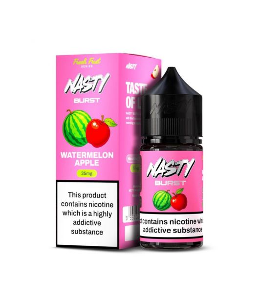 Nasty Burst Salt Nic Watermelon Apple 30ml E-Likit 35 mg Nasty Burst Salt Nic Watermelon Apple 30ml E-Likit 35 mg